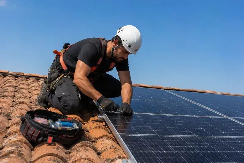 Maintenance et monitoring de panneaux solaires à Grand-Fort-Philippe